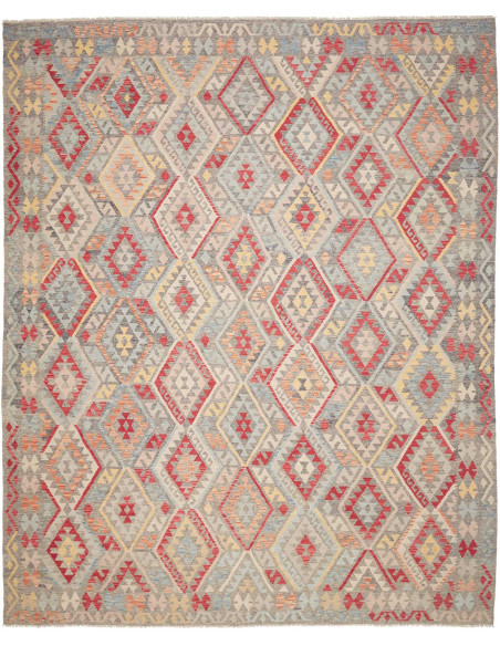 Rug Kilim Afghanistan 307x383 Grey Blue Red Ora