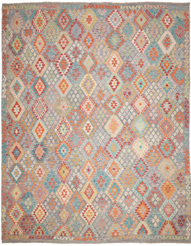Rug Kilim Afghanistan 318x395 Grey Blue Orange