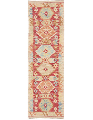 Tappeto Kilim Afghanistan 60x197 Rosso Terracot