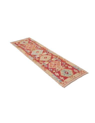 Tappeto Kilim Afghanistan 60x197 Rosso Terracot