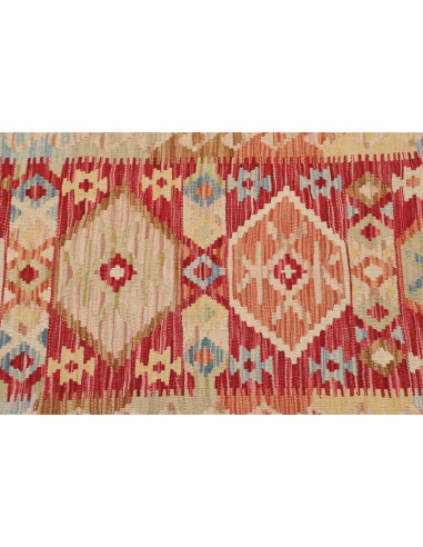Tappeto Kilim Afghanistan 60x197 Rosso Terracot
