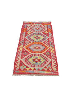 Tappeto Kilim Afghanistan 56x151 Rosso Multicol 2