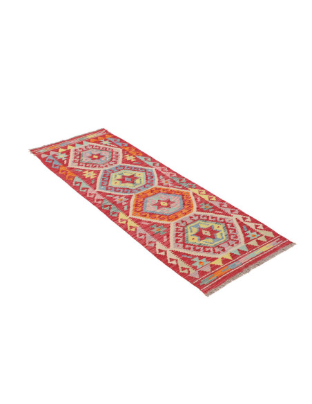 Rug Kilim Afghanistan 56x151 Red Multicolor