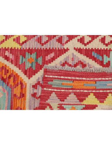 Rug Kilim Afghanistan 56x151 Red Multicolor