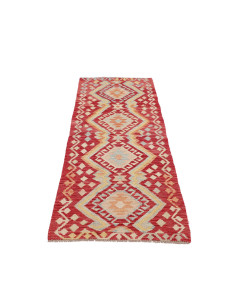 Rug Kilim Afghanistan 62x187 Red Cream Light Bl 2