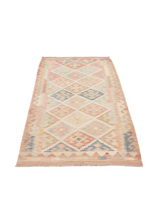 Rug Kilim Afghanistan 86x198 Beige Pink Blue Or 2