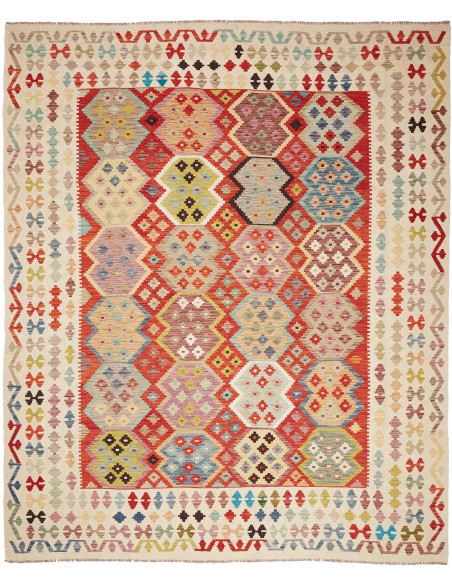 Tappeto Kilim Afghanistan 250x300 Rosso Arancio