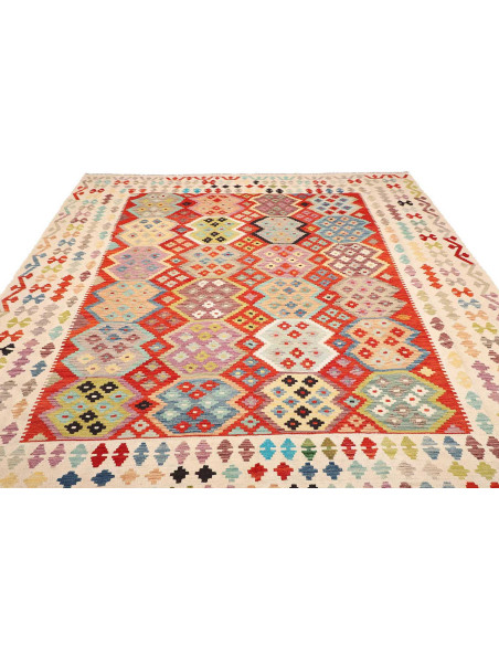 Tappeto Kilim Afghanistan 250x300 Rosso Arancio