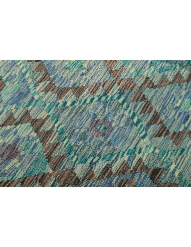 Tappeto Kilim Afghanistan 252x292 Verdeacqua Bl