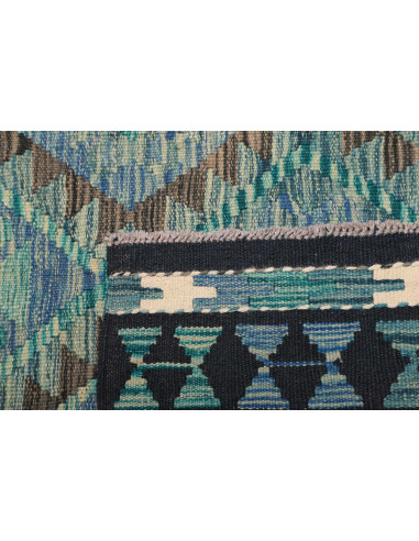 Tappeto Kilim Afghanistan 252x292 Verdeacqua Bl