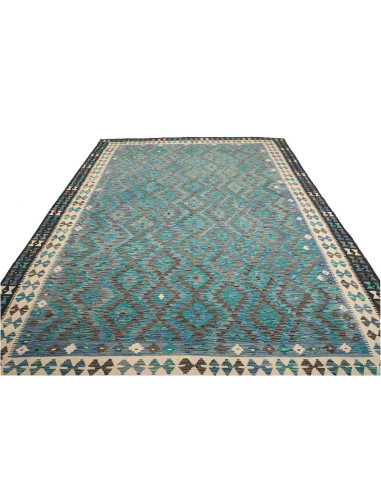 Tappeto Kilim Afghanistan 255x344 Turchese Blu