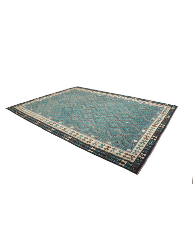 Tappeto Kilim Afghanistan 255x344 Turchese Blu