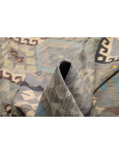 Rug Kilim Afghanistan 257x288 Grey Blue Sky Blu