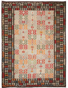 Tappeto Kilim Afghanistan 259x342 Beige Multico