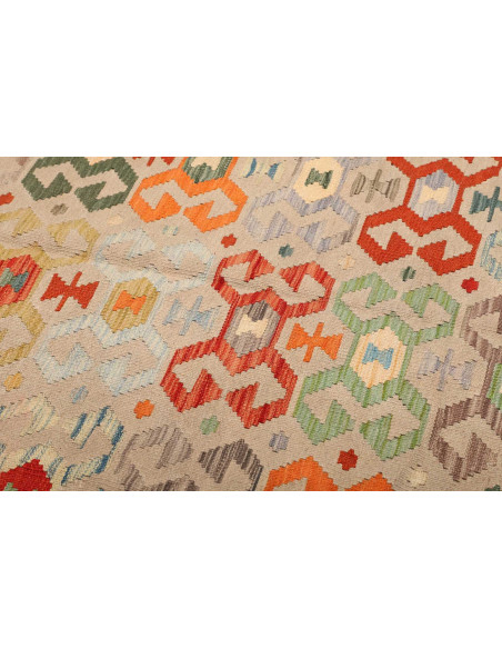 Rug Kilim Afghanistan 259x342 Beige Multicolore