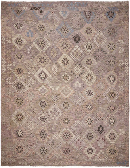 Tappeto Kilim Afghanistan 265x335 Malva Grigio