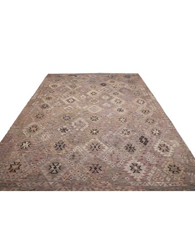 Tappeto Kilim Afghanistan 265x335 Malva Grigio
