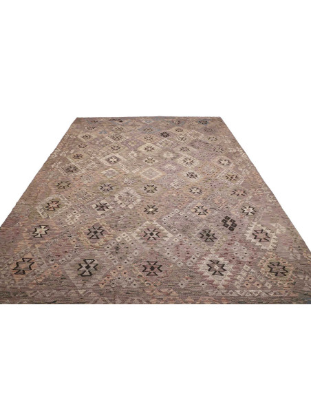 Tappeto Kilim Afghanistan 265x335 Malva Grigio