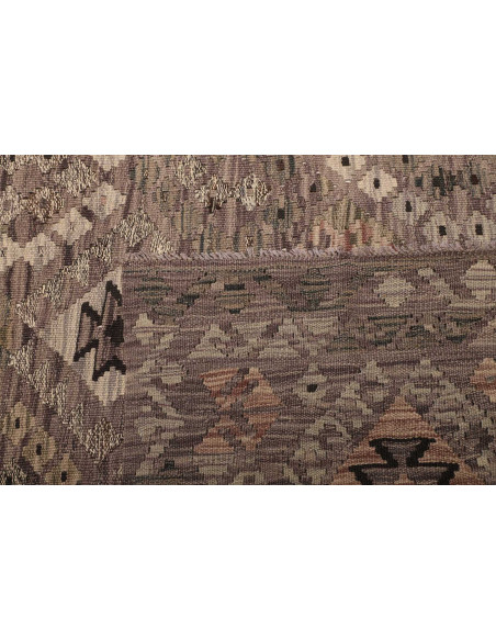 Tappeto Kilim Afghanistan 265x335 Malva Grigio