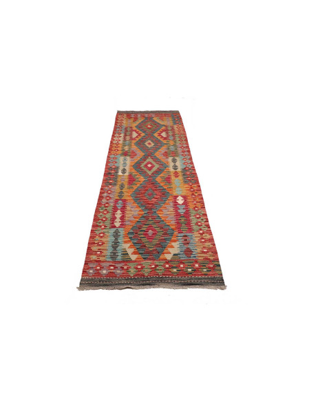 Tappeto Kilim Afghanistan 81x247 Rosso Ricco Ar