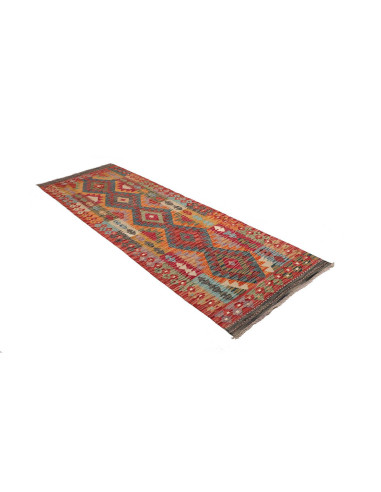 Rug Kilim Afghanistan 81x247 Rich Red Orange Bl