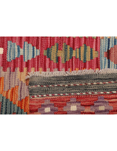 Tappeto Kilim Afghanistan 81x247 Rosso Ricco Ar