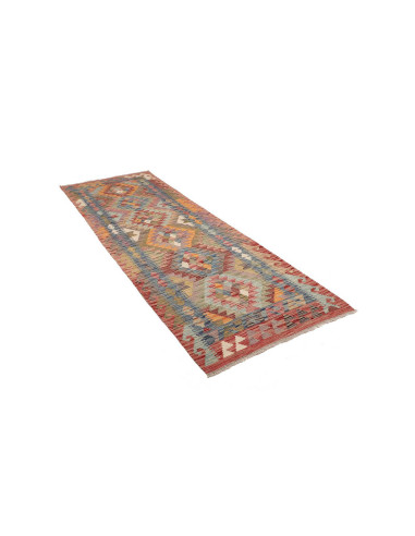 Rug Kilim Afghanistan 82x246 Blue Red Orange Go
