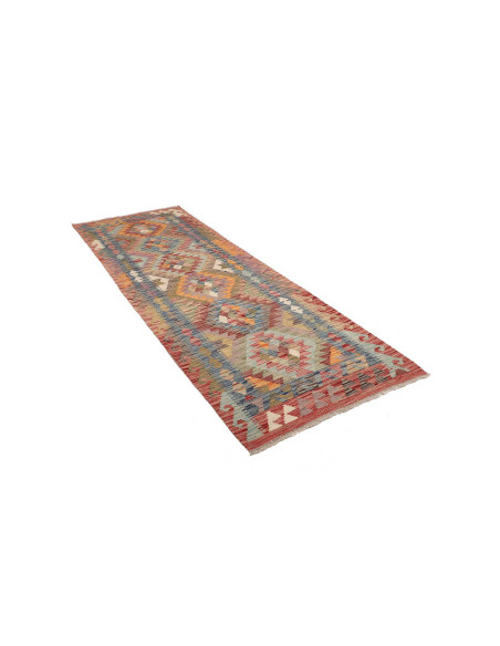 Rug Kilim Afghanistan 82x246 Blue Red Orange Go