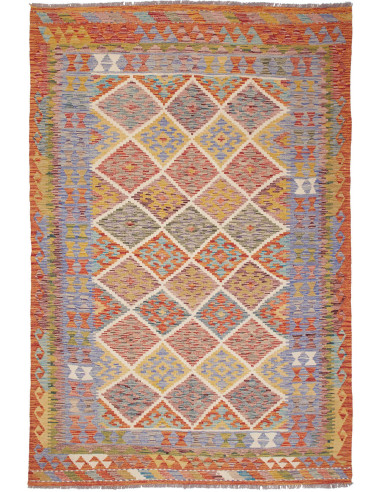 Tappeto Kilim Afghanistan 169x249 Arancio Terra
