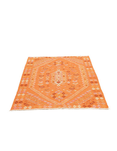Tappeto Kilim Afghanistan 105x147 Arancione Pes