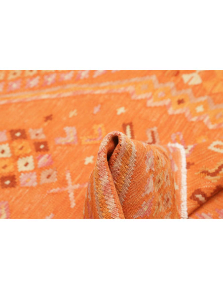 Tappeto Kilim Afghanistan 105x147 Arancione Pes