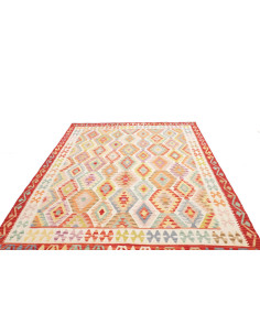 Rug Kilim Afghanistan 204x290 Cream Orange Red 2