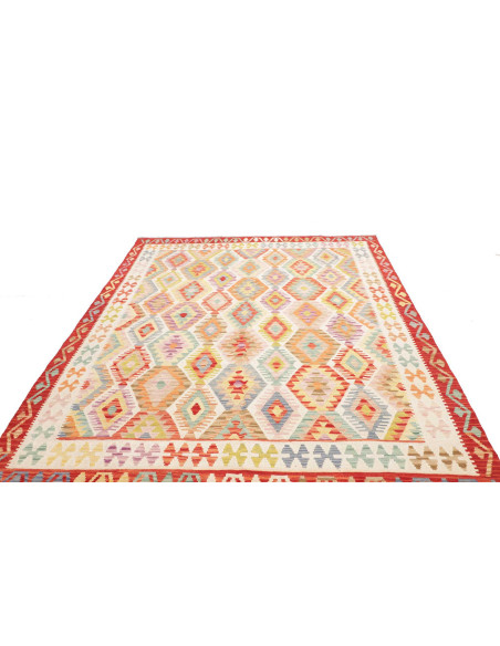 Rug Kilim Afghanistan 204x290 Cream Orange Red