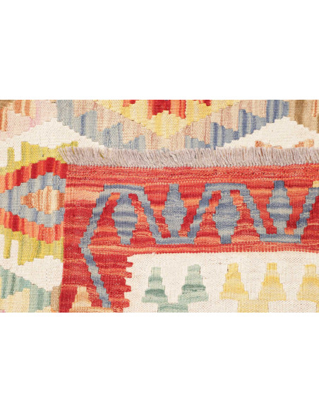 Rug Kilim Afghanistan 204x290 Cream Orange Red