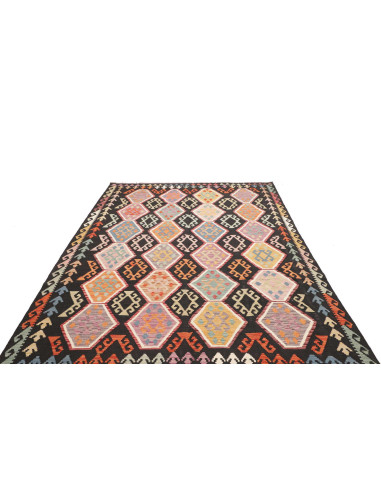 Rug Kilim Afghanistan 200x290 Anthracite Grey M