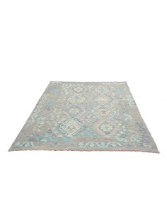 Rug Kilim Afghanistan 160x203 Grey Blue Turquoi 2