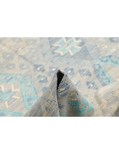 Rug Kilim Afghanistan 156x205 Light Grey Sky Bl