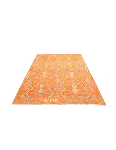 Tappeto Kilim Afghanistan 154x213 Arancio Caldo