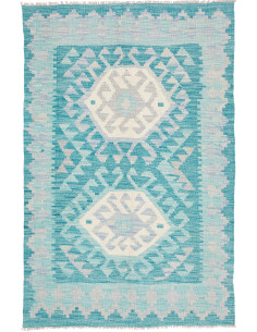 Rug Kilim Afghanistan 100x152 Aquamarine Sky Bl