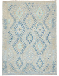 Rug Kilim Afghanistan 130x176 Blue Variations L