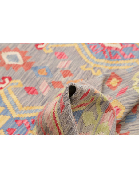 Rug Kilim Afghanistan 158x200 Grey Red Blue Yel