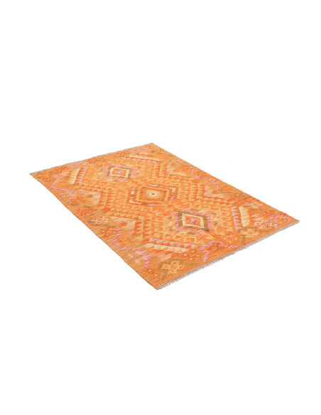 Rug Kilim Afghanistan 103x150 Orange Pink Beige