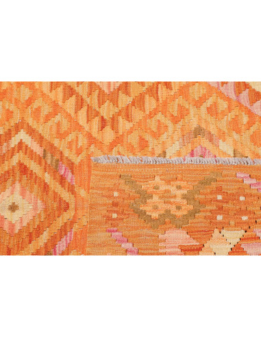 Rug Kilim Afghanistan 103x150 Orange Pink Beige