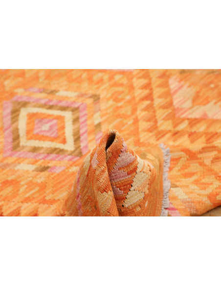 Rug Kilim Afghanistan 103x150 Orange Pink Beige