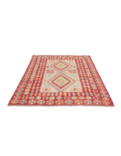 Tappeto Kilim Afghanistan 146x188 Rosso Crema B 2