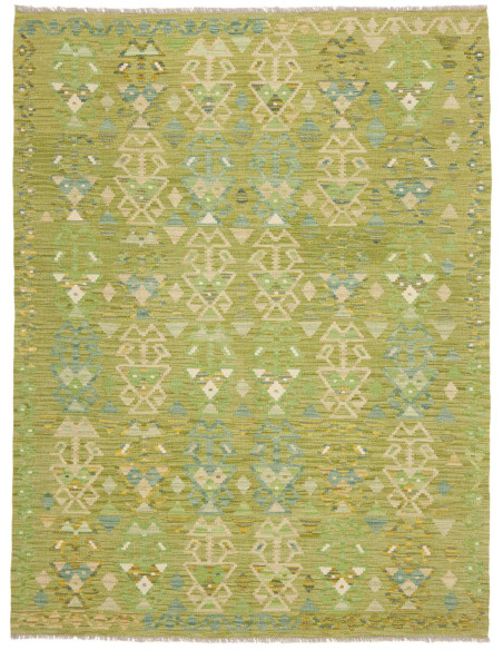 Rug Kilim Afghanistan 150x202 Green Beige Blue