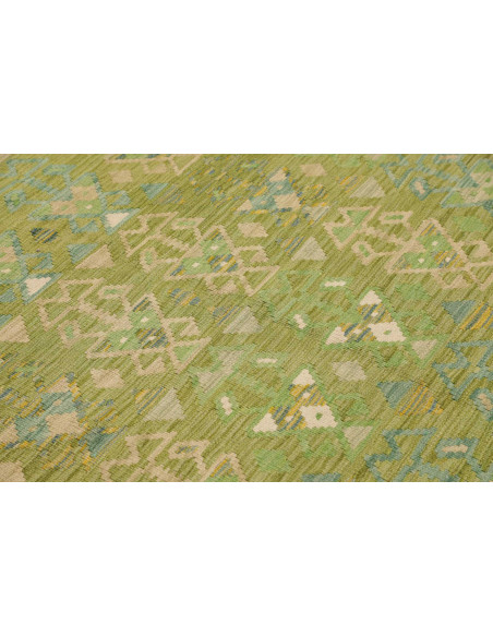Tappeto Kilim Afghanistan 150x202 Verde Beige B