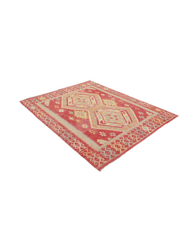 Tappeto Kilim Afghanistan 154x197 Rosso Terraco