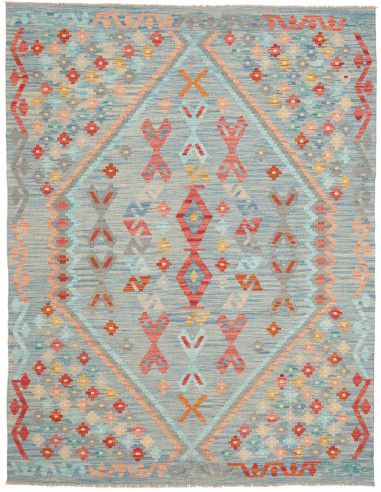 Tappeto Kilim Afghanistan 158x205 Celeste Coral