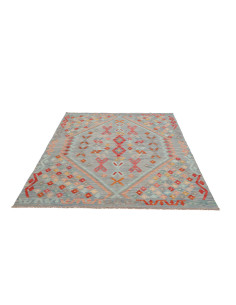 Rug Kilim Afghanistan 158x205 Sky Blue Coral Pi 2